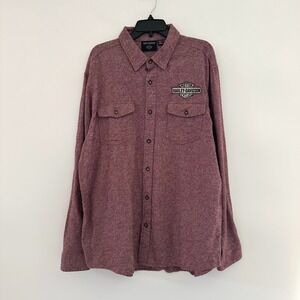 Harley Davidson Mens XL Regular Long Sleeve Button Down Shirt Motorcycle Biker